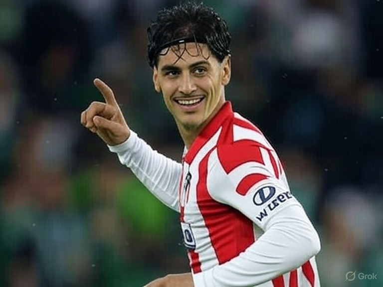 Cardoso con la camiseta del Atlético de Madrid
